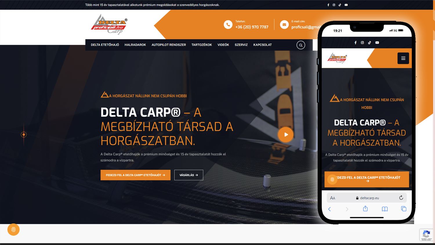 Delta Carp weboldal referencia